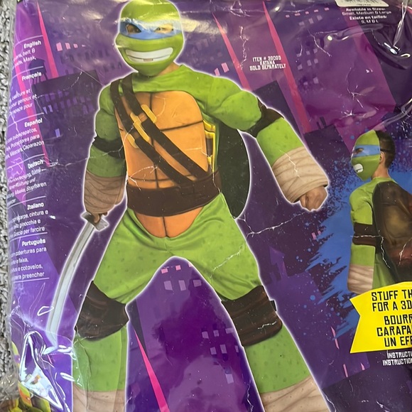 Party City Costumes Leonardo 3d Teenage Mutant Ninja Turtle Costume